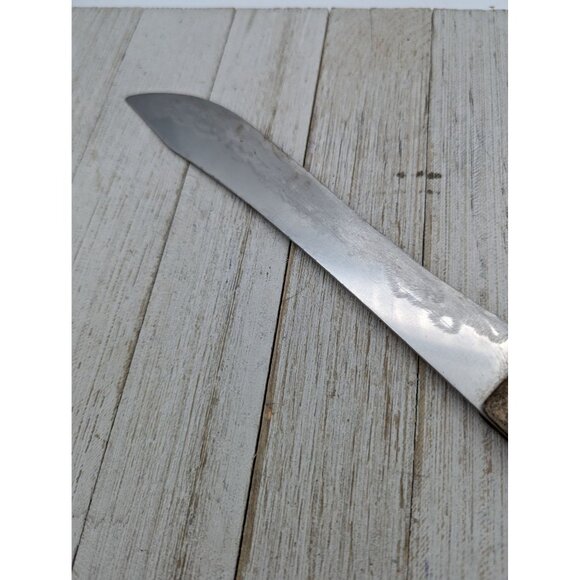 Chef Stainless Steel 8” Blade Slicing Knife Wood Handle 12 1/2" - Picture 6 of 8